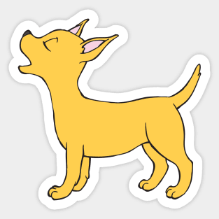 Chihuahua Howling Sticker